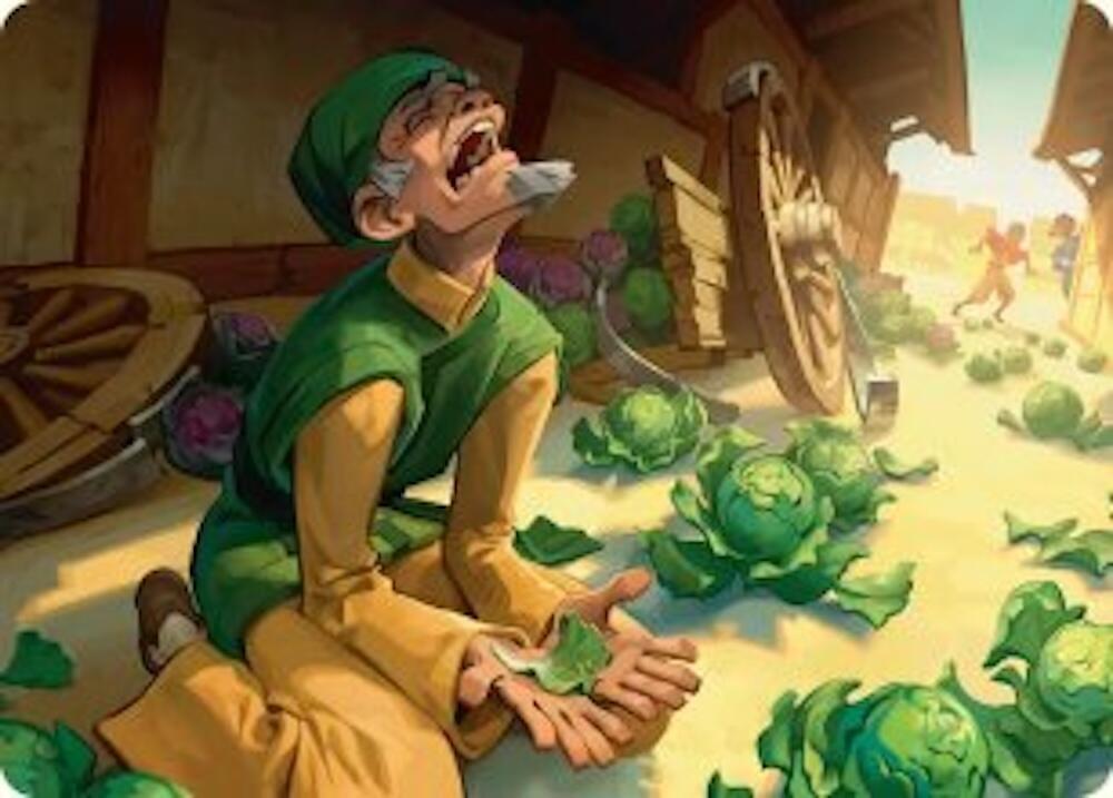 Unlucky Cabbage Merchant Art Card 19 card from Art Series: Avatar: The Last Airbender