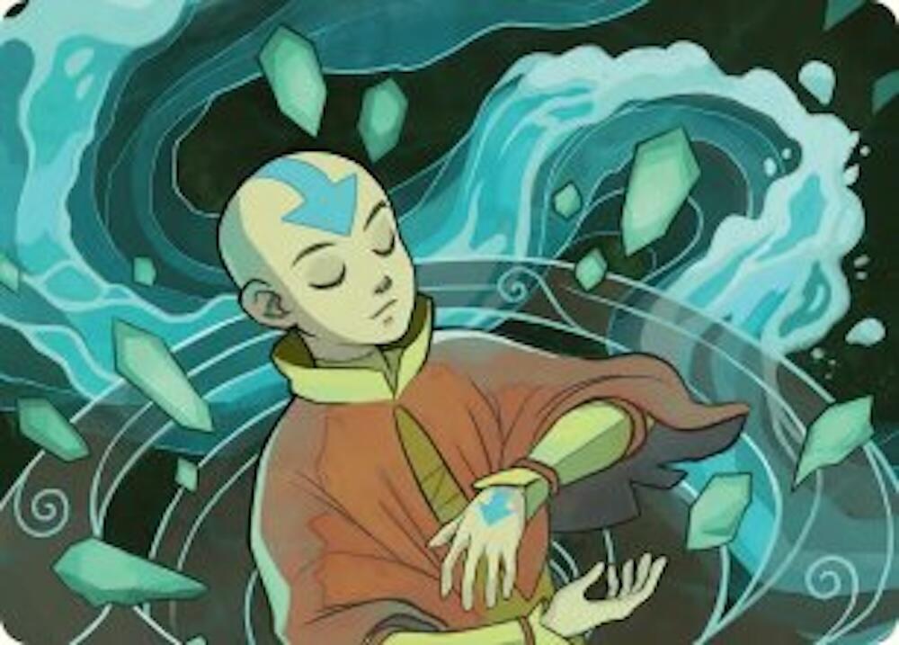 Aang, at the Crossroads Art Card 45 card from Art Series: Avatar: The Last Airbender