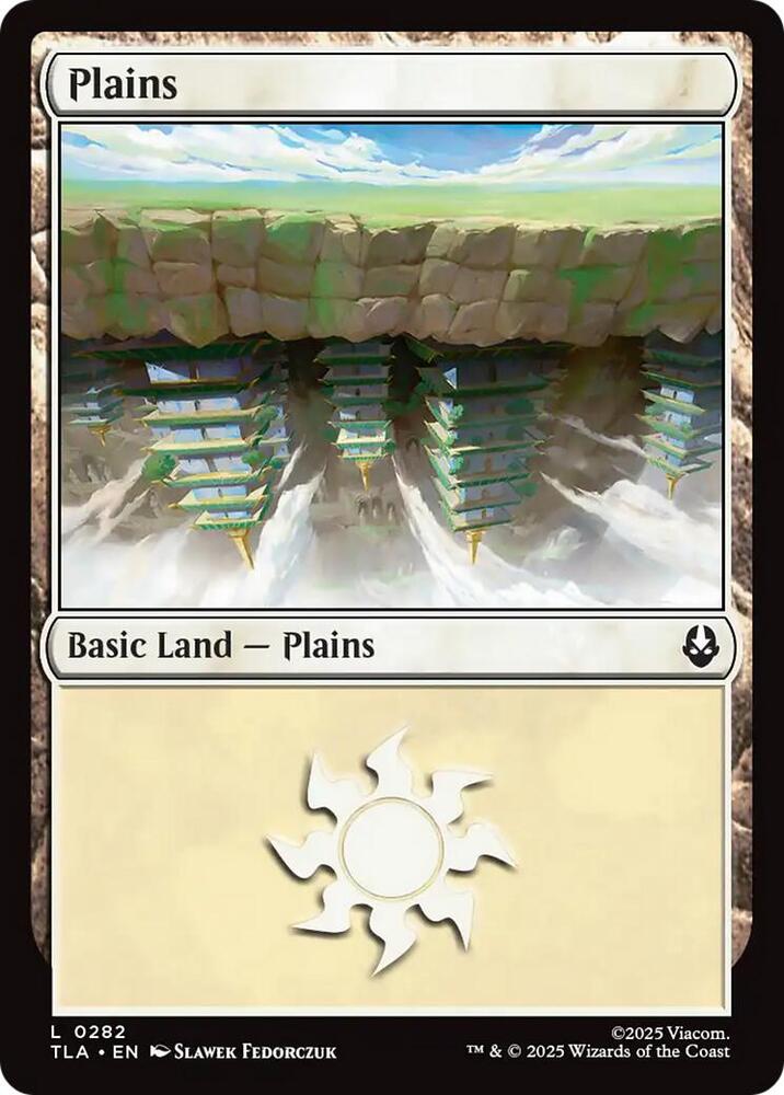 Plains 282 card from Avatar: The Last Airbender