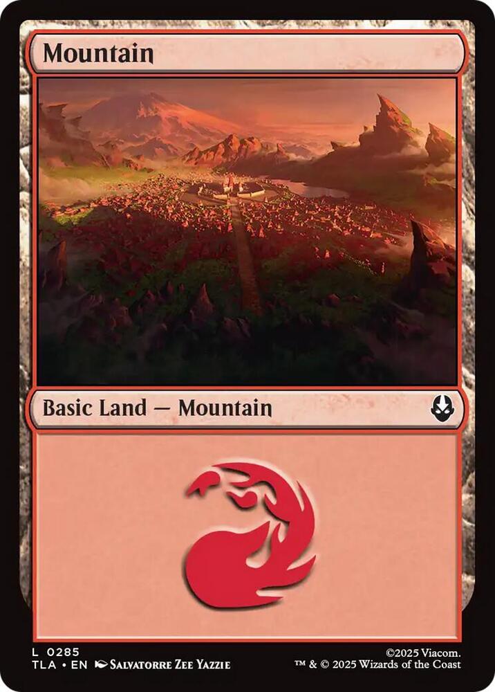 Mountain 285 card from Avatar: The Last Airbender