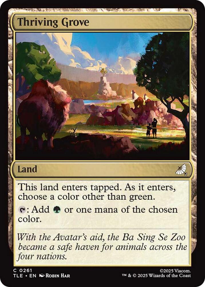Thriving Grove 261 card from Avatar: The Last Airbender: Eternal-Legal