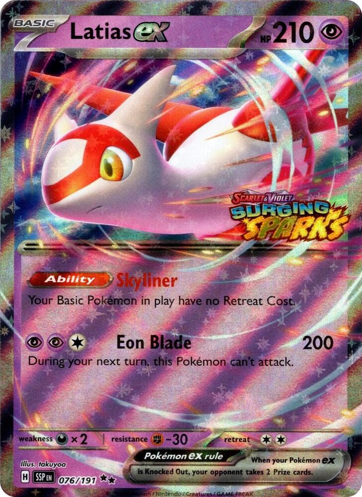 Latias ex (Surging Sparks) 076/191 card from Miscellaneous Cards & Products