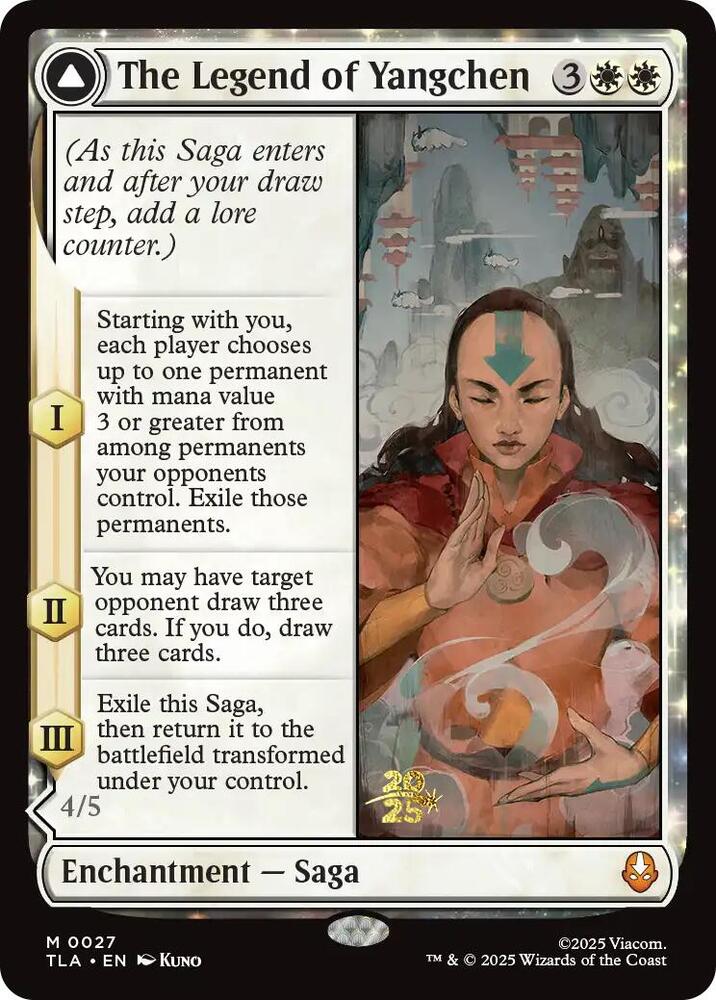 The Legend of Yangchen 27 card from Prerelease Cards