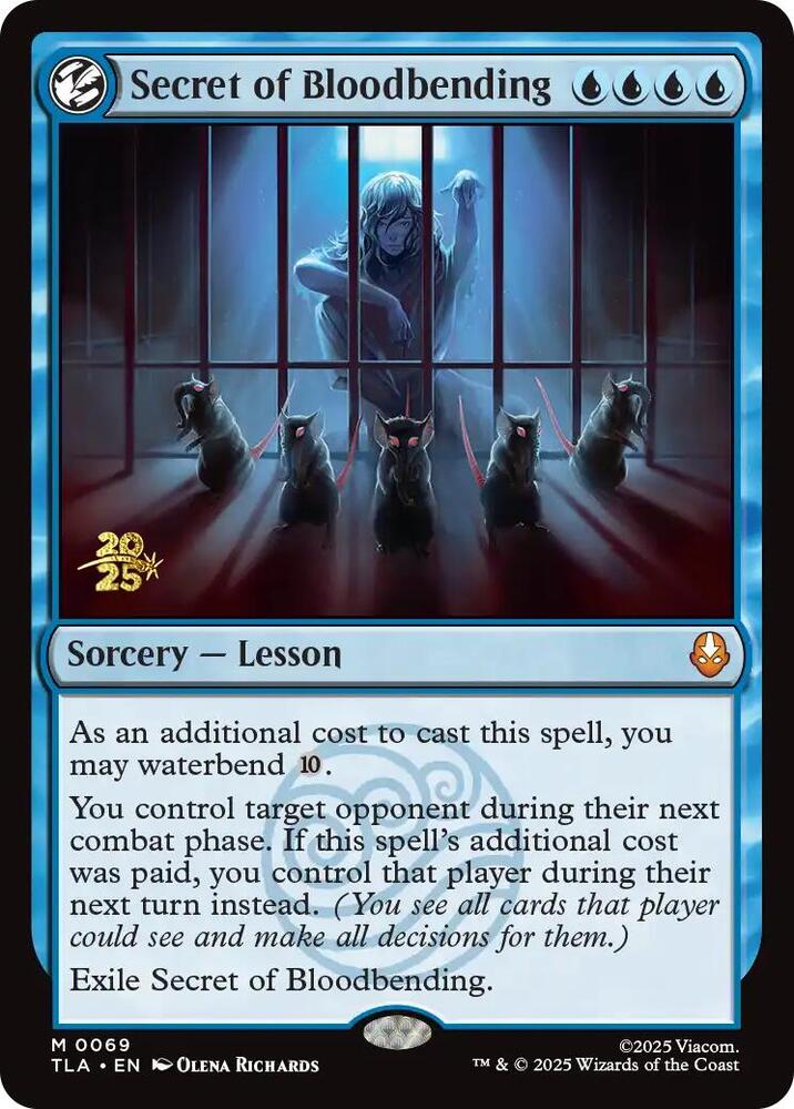 Secret of Bloodbending 69 card from Prerelease Cards