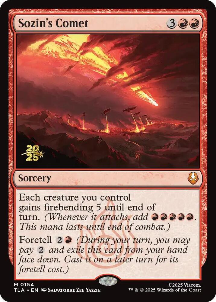 Sozin's Comet 154 card from Prerelease Cards