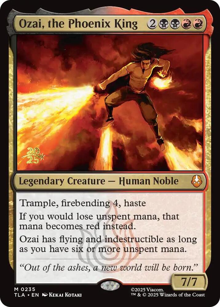 Ozai, the Phoenix King 235 card from Prerelease Cards