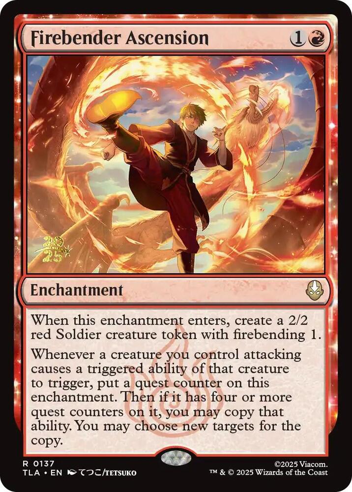 Firebender Ascension 137 card from Prerelease Cards