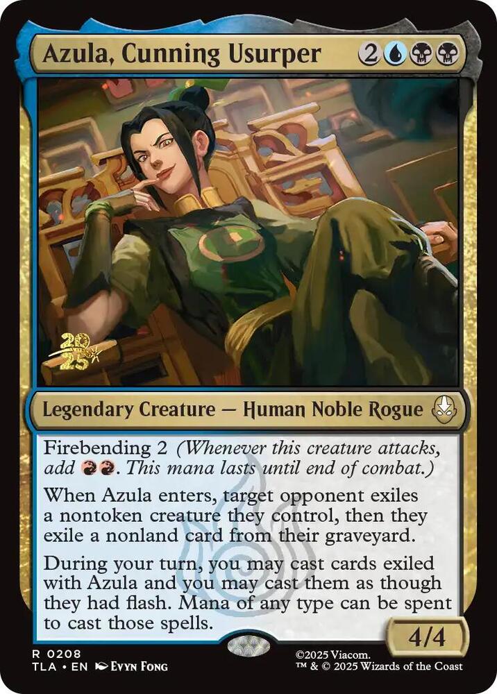 Azula, Cunning Usurper 208 card from Prerelease Cards