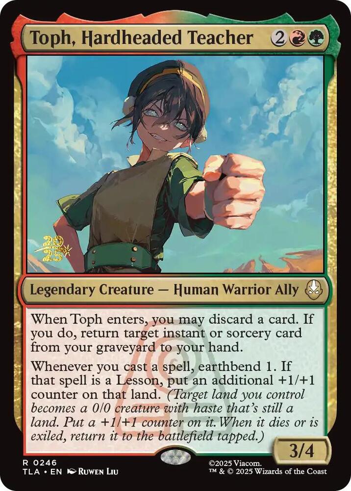 Toph, Hardheaded Teacher 246 card from Prerelease Cards