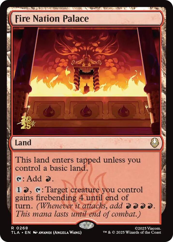 Fire Nation Palace 268 card from Prerelease Cards