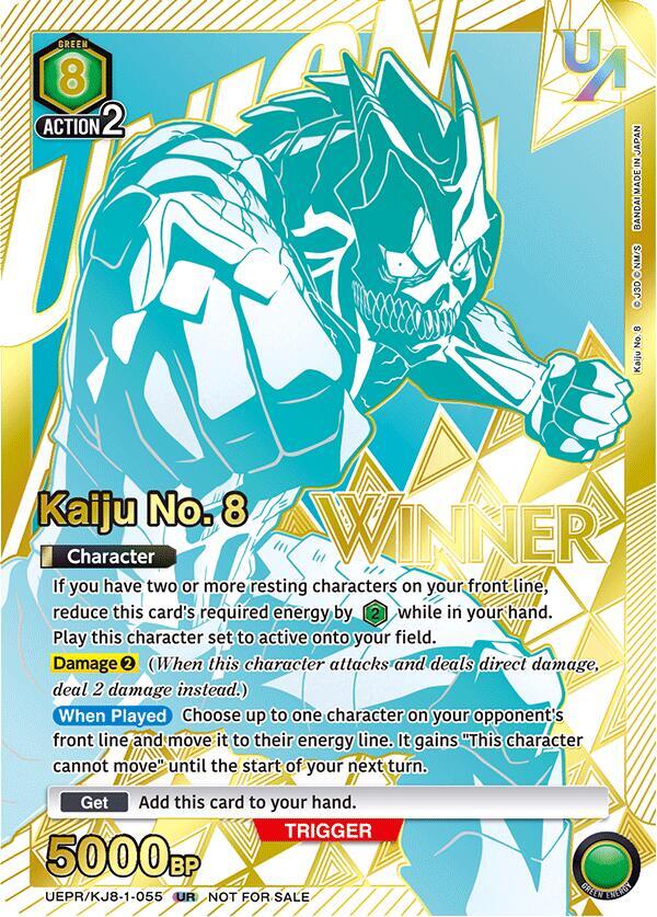 Kaiju No. 8 (Winner) UEPR/KJ8-1-055 card from Union Arena Promotion Cards