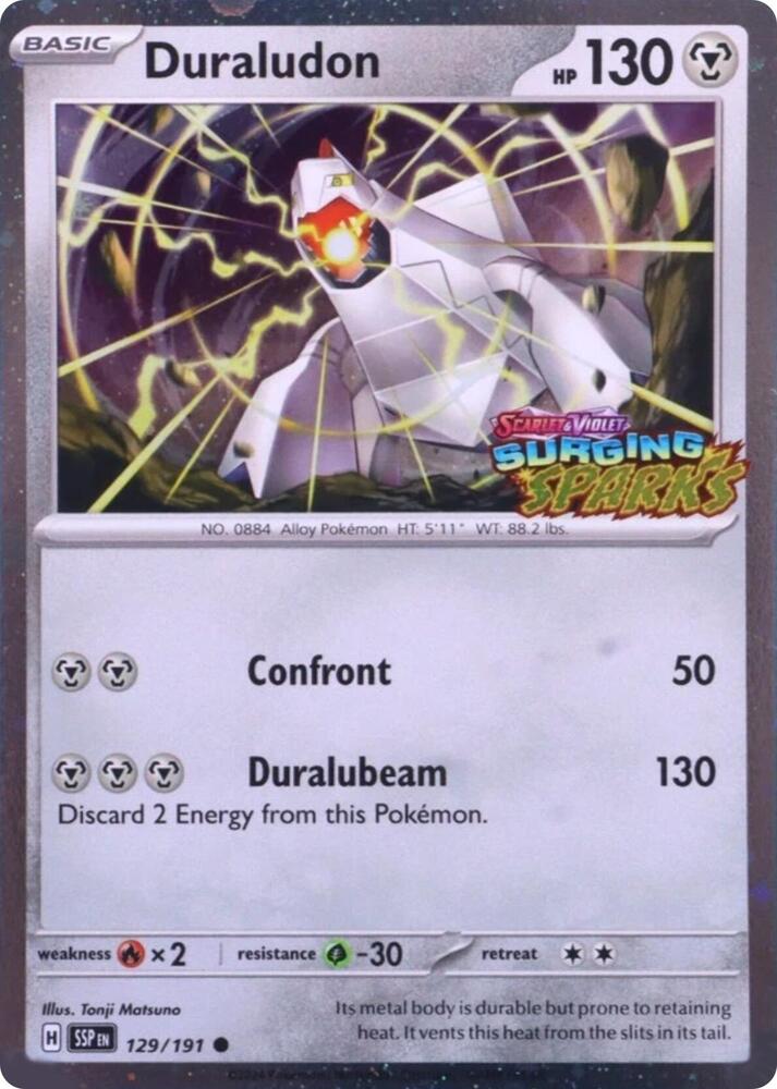 Duraludon (Surging Sparks) 129/191 card from Miscellaneous Cards & Products