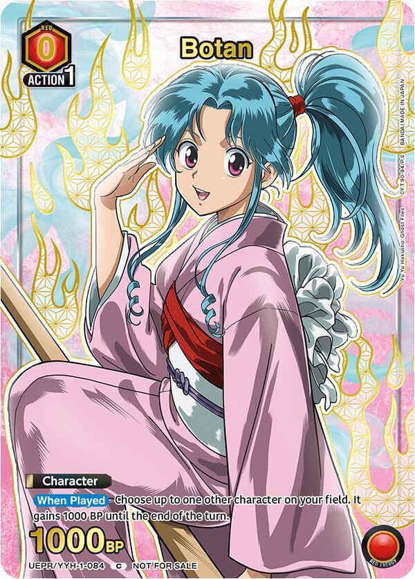 Botan (Gold) UEPR/YYH-1-084 card from Union Arena Promotion Cards