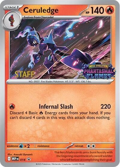 Ceruledge (Prerelease) [Staff] 014 card from ME: Mega Evolution Promo