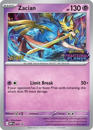 Zacian (Prerelease) [Staff] 015 card from ME: Mega Evolution Promo