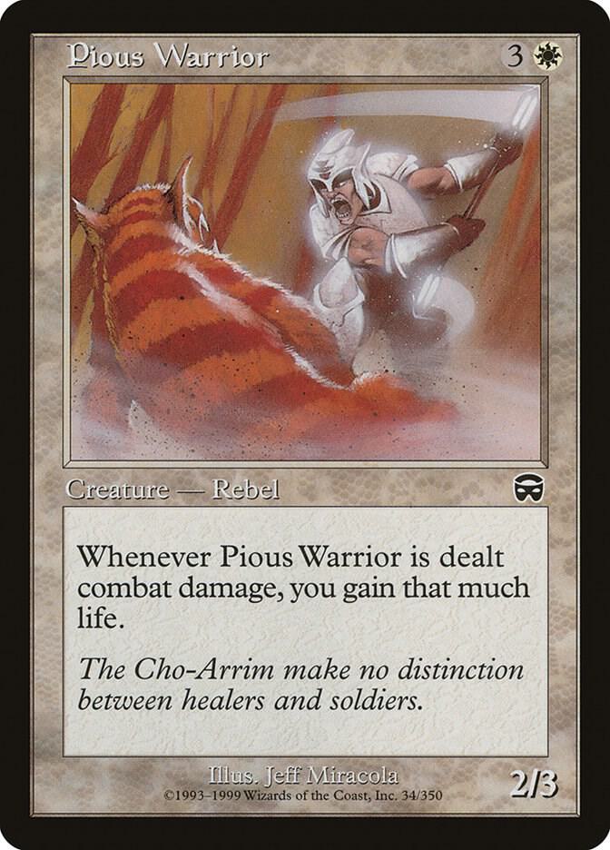 Pious Warrior 34 card from Mercadian Masques