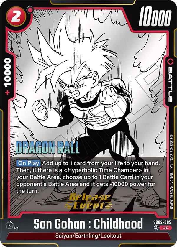 Son Gohan : Childhood SB02-005 card from Manga Booster 02 Release Event Cards