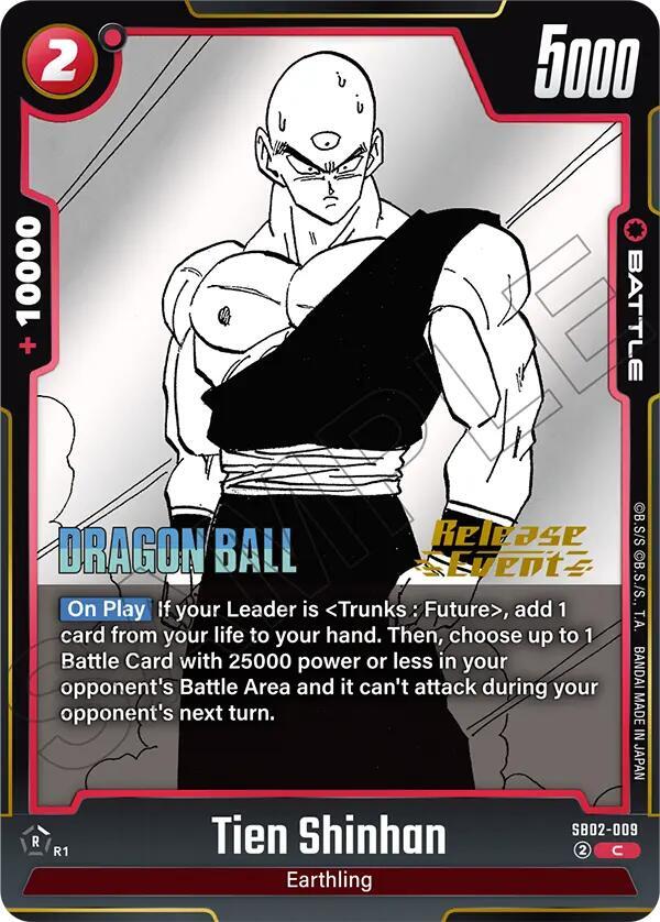 Tien Shinhan SB02-009 card from Manga Booster 02 Release Event Cards