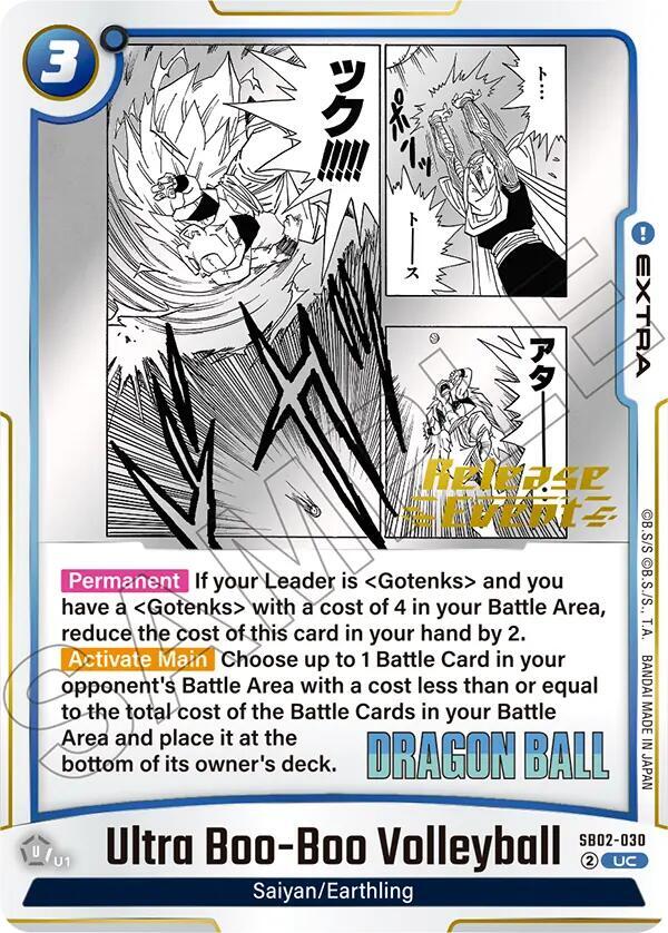 Ultra Boo-Boo Volleyball SB02-030 card from Manga Booster 02 Release Event Cards