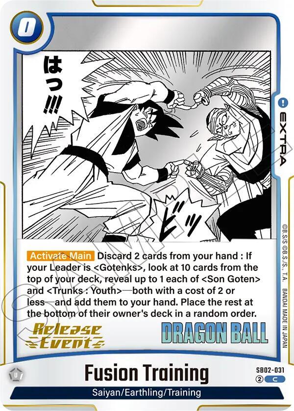Fusion Training SB02-031 card from Manga Booster 02 Release Event Cards