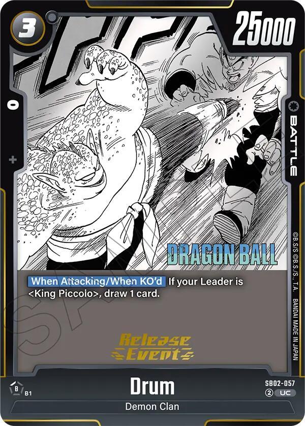 Drum SB02-057 card from Manga Booster 02 Release Event Cards