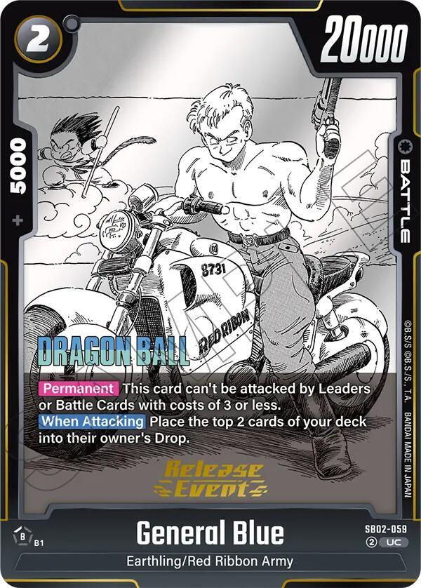 General Blue SB02-059 card from Manga Booster 02 Release Event Cards
