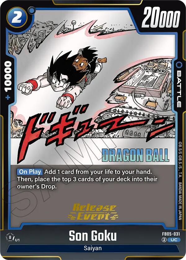 Son Goku FB05-031 card from Manga Booster 02 Release Event Cards