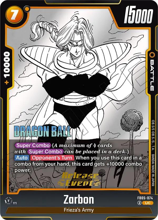 Zarbon FB05-074 card from Manga Booster 02 Release Event Cards