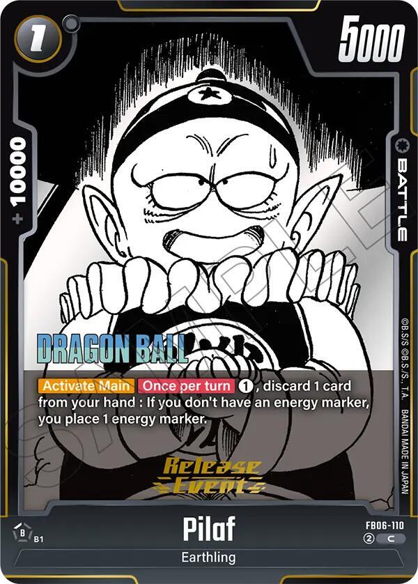 Pilaf FB06-110 card from Manga Booster 02 Release Event Cards