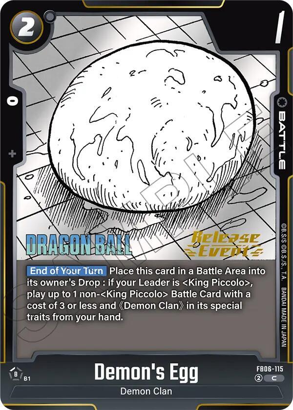 Demon's Egg FB06-115 card from Manga Booster 02 Release Event Cards