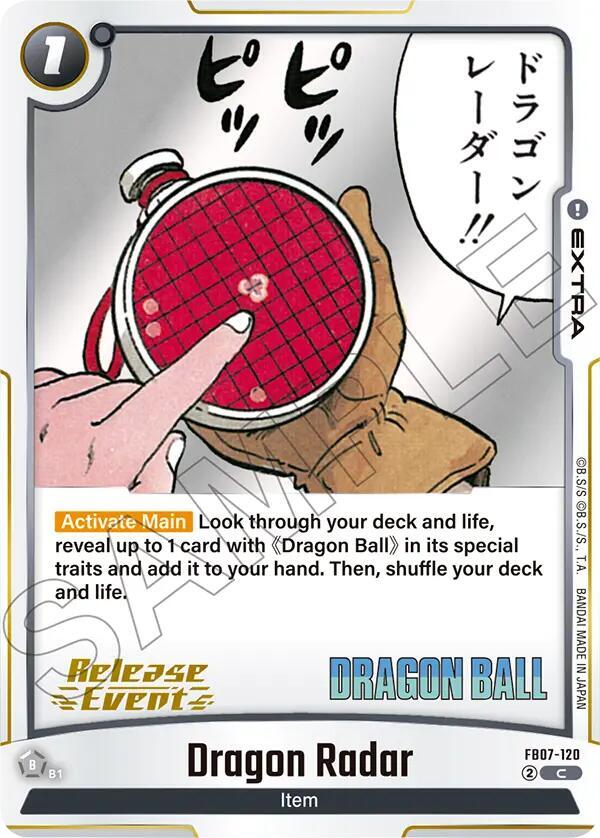 Dragon Radar FB07-120 card from Manga Booster 02 Release Event Cards