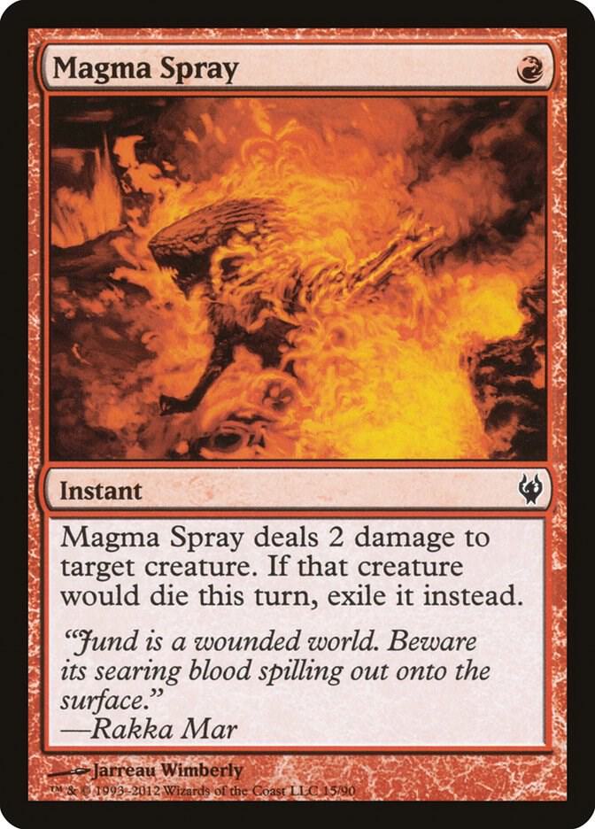 Magma Spray 15 card from Duel Decks: Izzet vs. Golgari