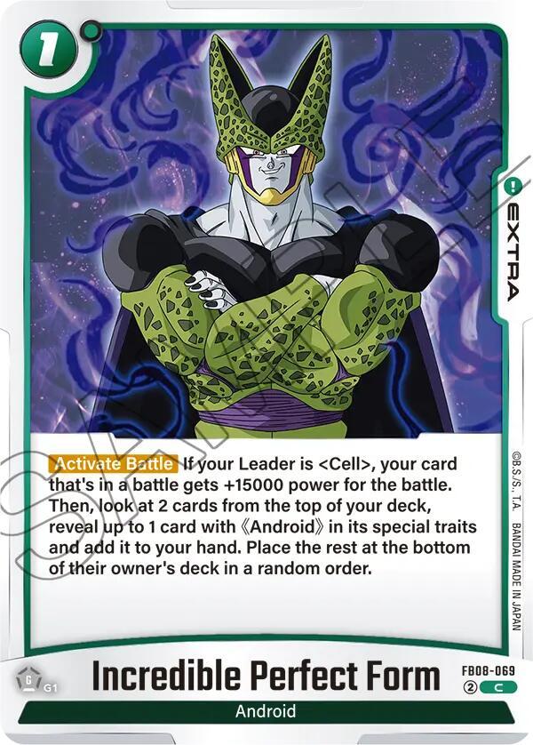 Incredible Perfect Form FB08-069 card from Saiyan's Pride