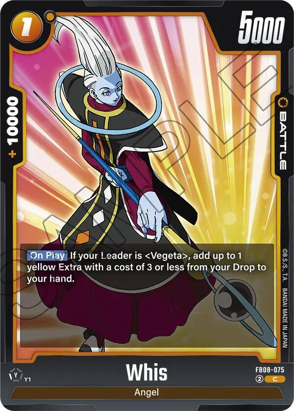 Whis FB08-075 card from Saiyan's Pride