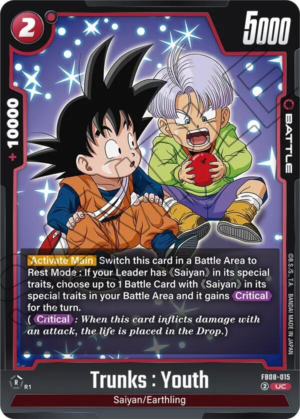 Trunks : Youth FB08-015 card from Saiyan's Pride