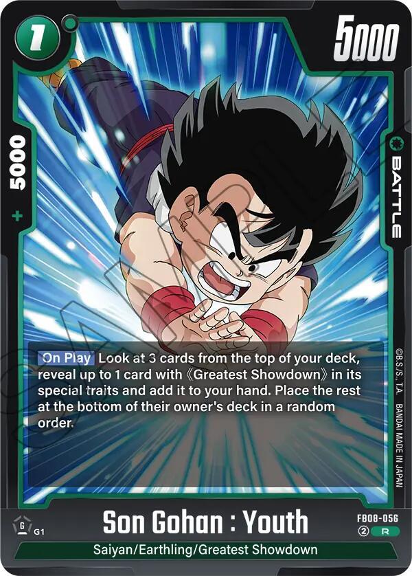 Son Gohan : Youth FB08-056 card from Saiyan's Pride