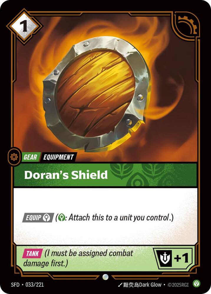 Doran's Shield 033/221 card from Spiritforged