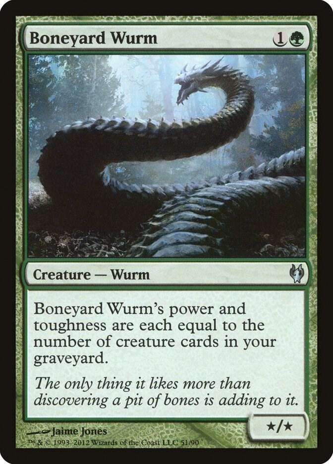 Boneyard Wurm 51 card from Duel Decks: Izzet vs. Golgari