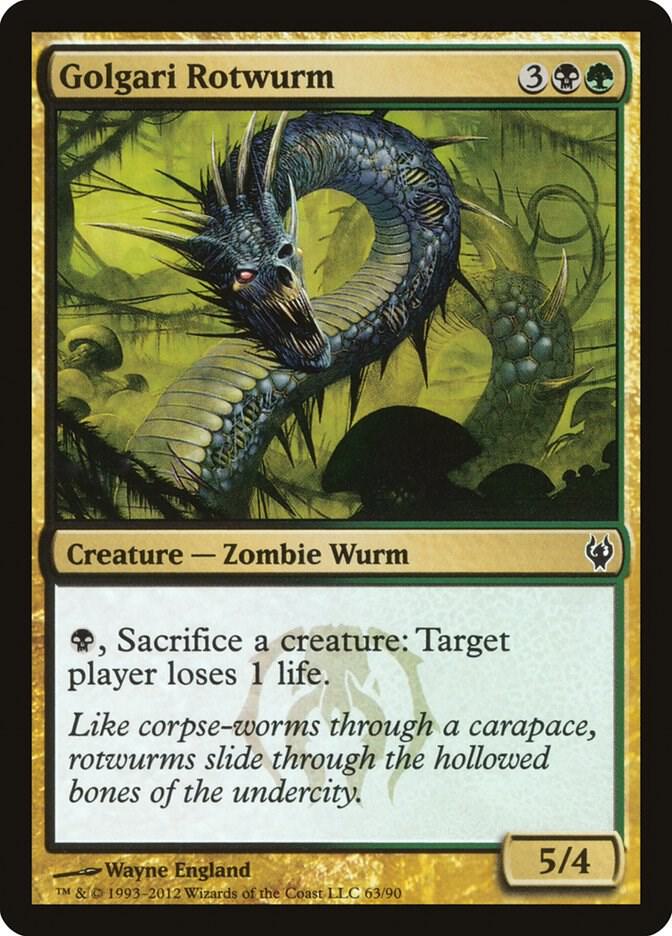 Golgari Rotwurm 63 card from Duel Decks: Izzet vs. Golgari
