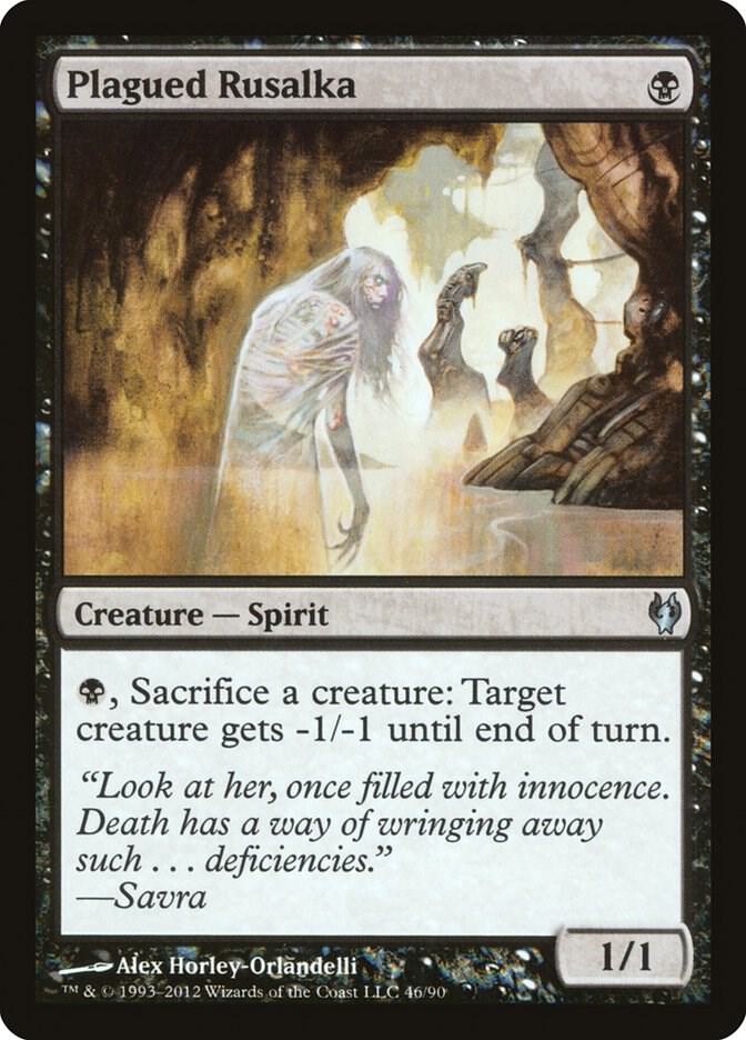 Plagued Rusalka 46 card from Duel Decks: Izzet vs. Golgari
