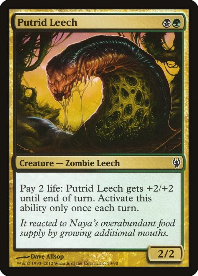 Putrid Leech 53 card from Duel Decks: Izzet vs. Golgari