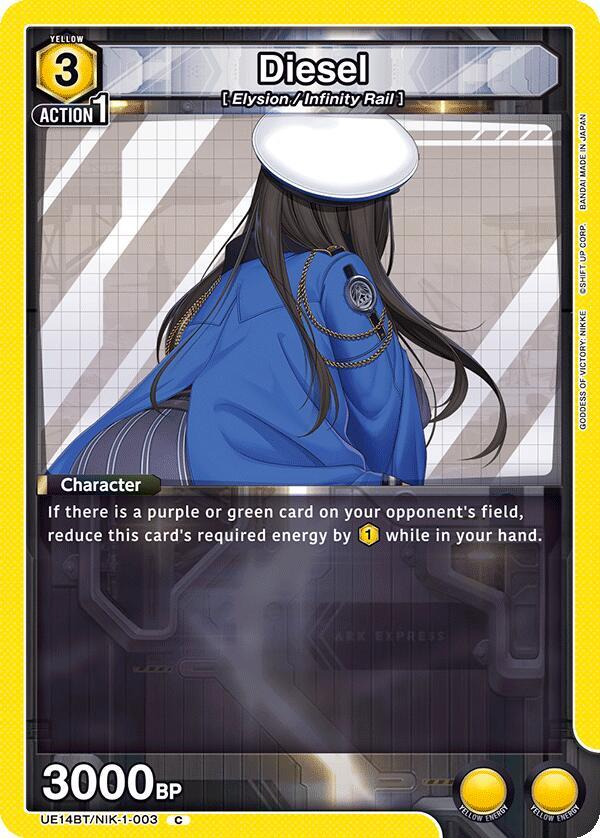 Diesel UE14BT/NIK-1-003 card from UE14BT: GODDESS OF VICTORY: NIKKE