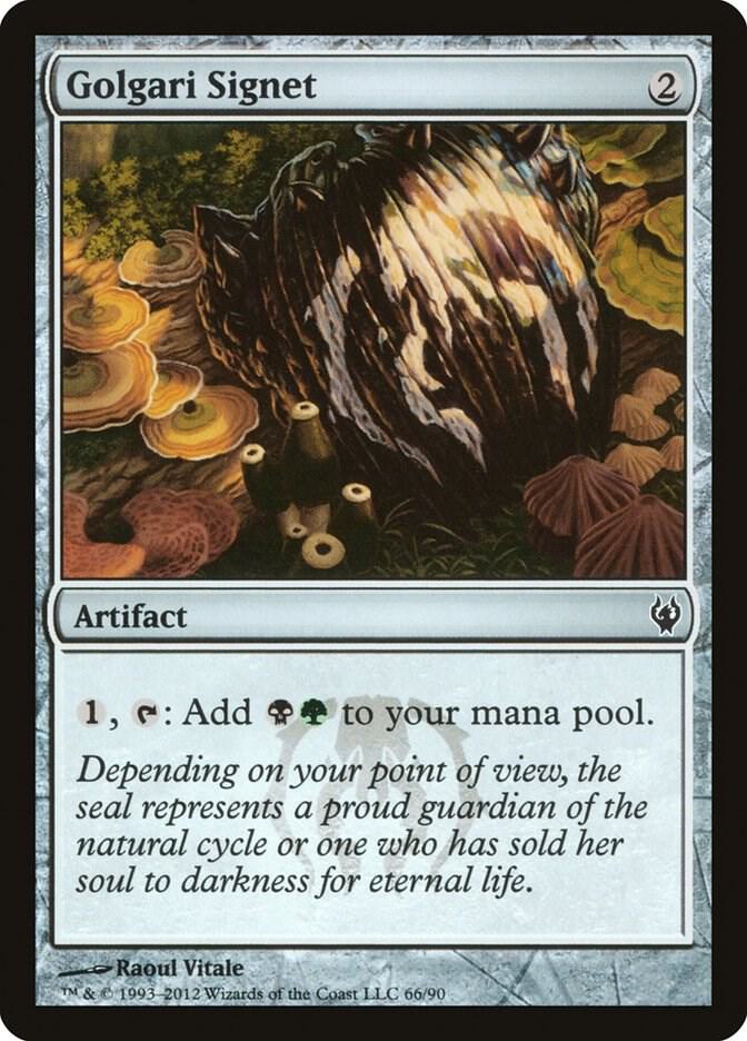 Golgari Signet 66 card from Duel Decks: Izzet vs. Golgari