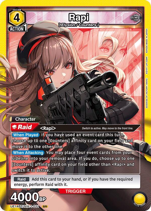 Rapi UE14BT/NIK-1-011 card from UE14BT: GODDESS OF VICTORY: NIKKE