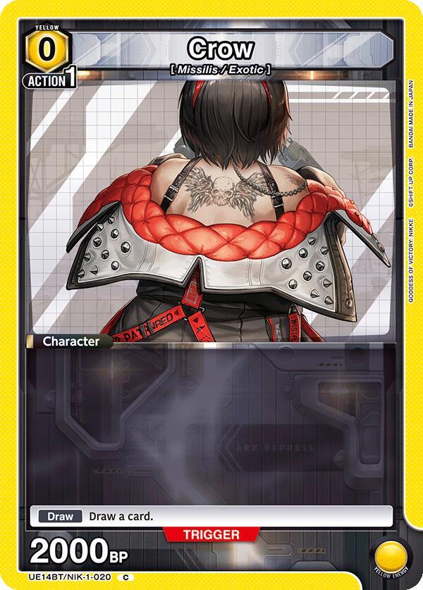 Crow UE14BT/NIK-1-020 card from UE14BT: GODDESS OF VICTORY: NIKKE