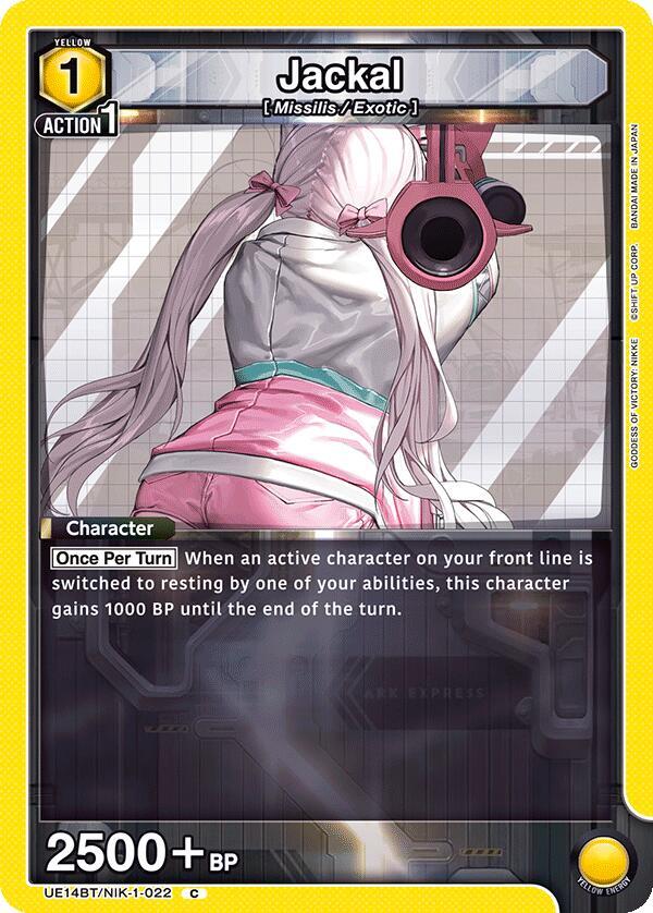 Jackal UE14BT/NIK-1-022 card from UE14BT: GODDESS OF VICTORY: NIKKE