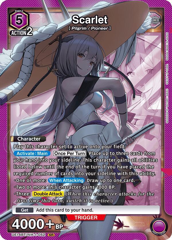 Scarlet UE14BT/NIK-1-052 card from UE14BT: GODDESS OF VICTORY: NIKKE