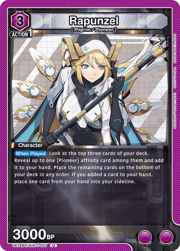 Rapunzel UE14BT/NIK-1-057 card from UE14BT: GODDESS OF VICTORY: NIKKE