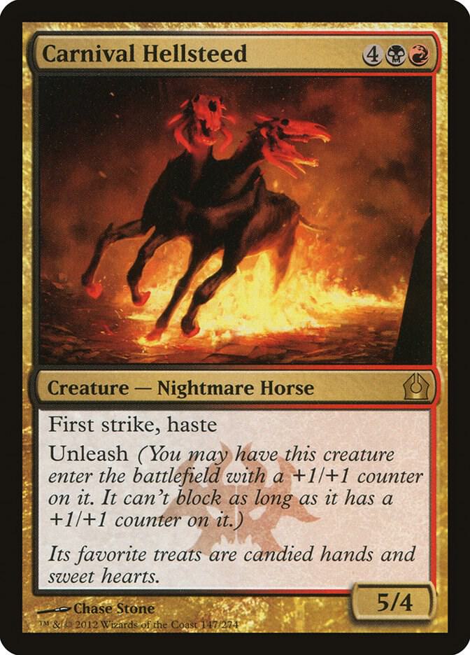 Carnival Hellsteed 147 card from Return to Ravnica