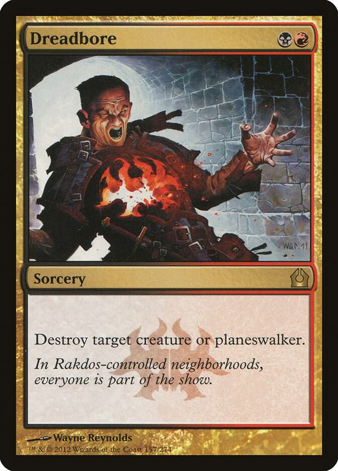 Dreadbore 157 card from Return to Ravnica